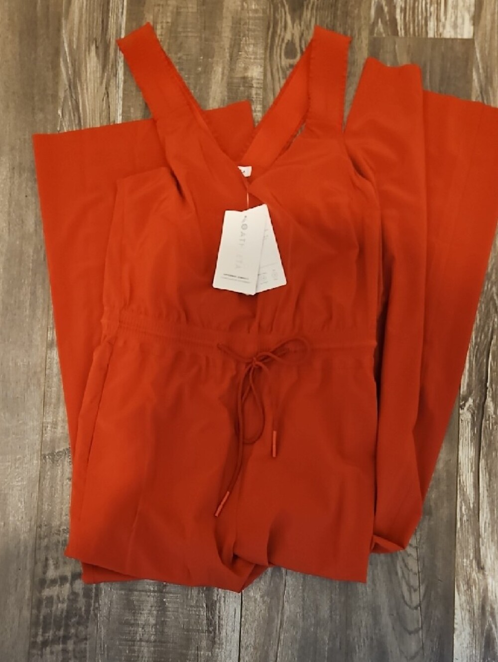 NWT Athleta Wide-Leg Sleeveless Savannah Jumpsuit in Rust Orange Red 6 - Picture 3 of 6